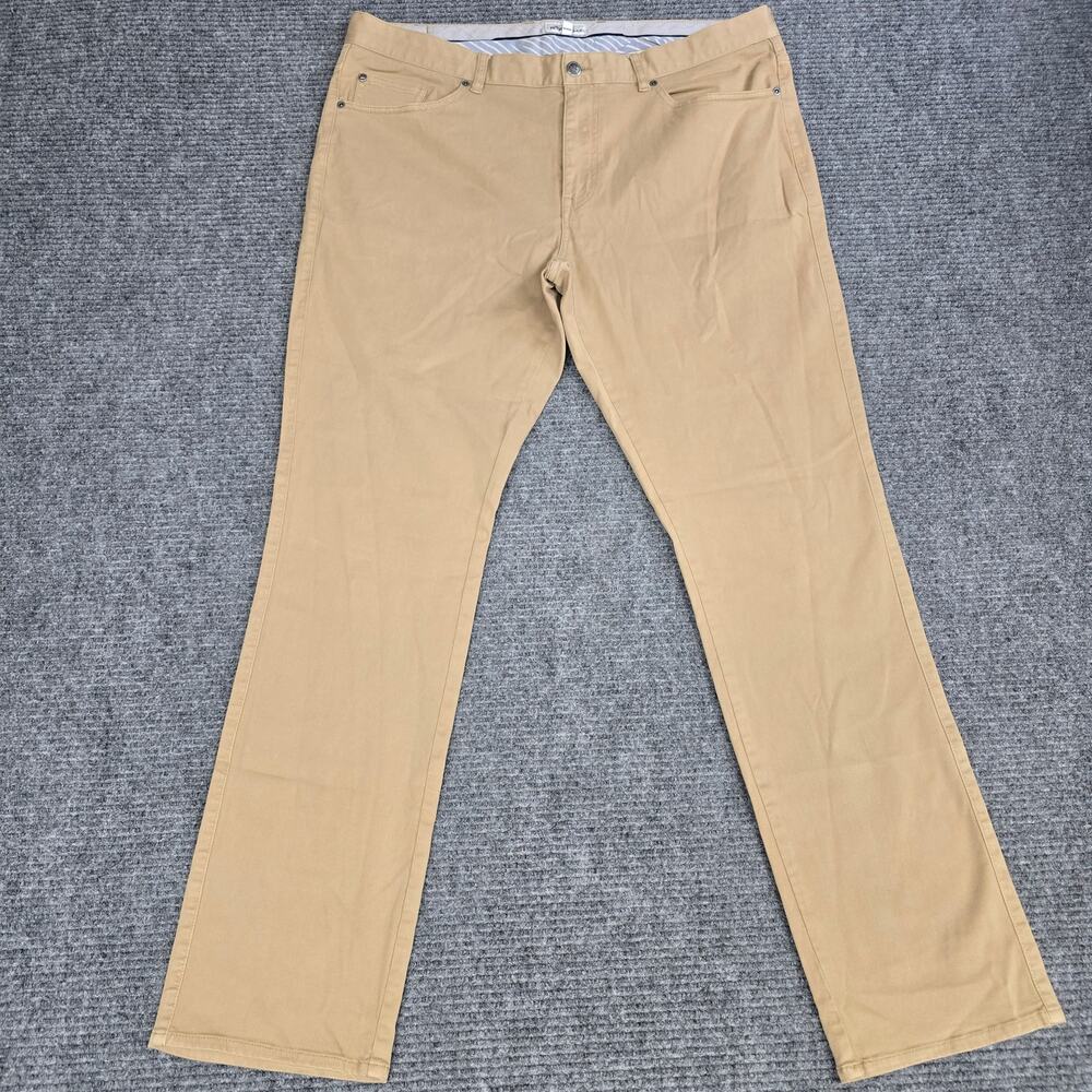 Peter Millar Ultimate Sateen Pants Men's 38x32 Khaki Stretch 5 Pocket MF20B39